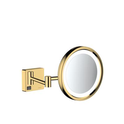 Hansgrohe Scheerspiegel AddStoris Met LED Licht Gepolijst Goud Hansgrohe Scheerspiegel AddStoris Met LED Licht Gepolijst Goud