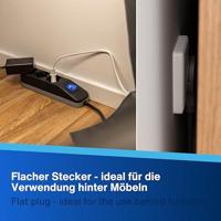 REV 0014340500 Stekkerdoos met schakelaar 3-voudig Zwart Randaarde stekker 1 stuk(s) - thumbnail