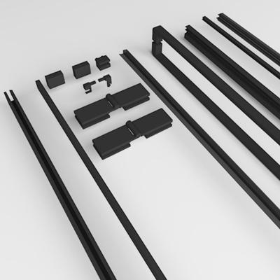 Montageset Sanivo Vigo Voor Nisdeur Mat Zwart Montageset Sanivo Vigo Voor Nisdeur Mat Zwart