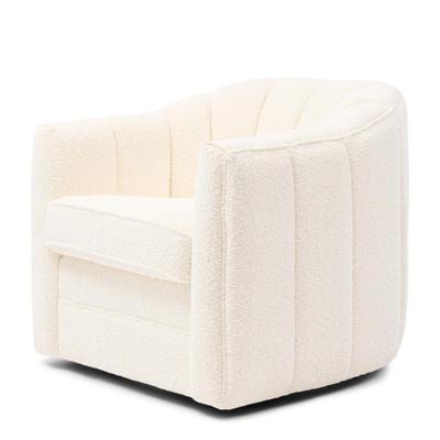 Rivièra Maison Draaifauteuil 'St. Lewis' Chenille, kleur Ivory White