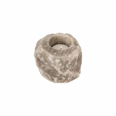 Zoutsteen Waxinelichthouder Grijs (800 gram) 8 x 9 cm