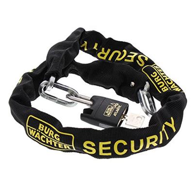 Antidiefstalketting - BURG WACHTER - SKM 6/90/NI40 - 90 cm, 6 mm gehard vierkant staal, maritiem roestvrijstalen hangslot