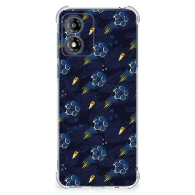 Doorzichtige Silicone Hoesje voor Motorola Moto E13 Voetbal Doorzichtige Silicone Hoesje voor Motorola Moto E13 Voetbal