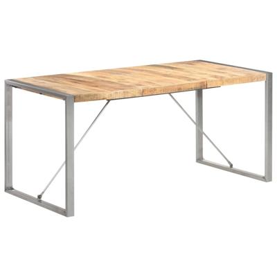 vidaXL Eettafel 160x80x75 cm massief ruw mangohout vidaXL Eettafel 160x80x75 cm massief ruw mangohout
