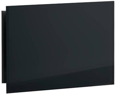 Sunshower Ventilatierooster Rechthoek 11x5 cm Zwart Glas (2 stuks)