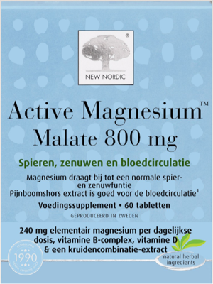 New Nordic Active Magnesium Malate 800mg Tabletten New Nordic Active Magnesium Malate 800mg Tabletten