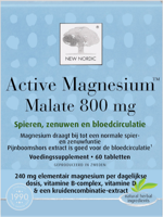 New Nordic Active Magnesium Malate 800mg Tabletten - thumbnail
