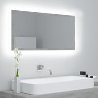 VidaXL Badkamerspiegel led 90x8,5x37 cm acryl betongrijs - thumbnail