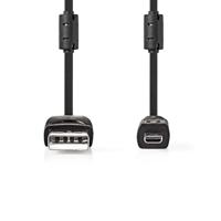 USB-Kabel | USB 2.0 | USB-A Male | US-E6 8-pins Male | 480 Mbps | Vernikkeld | 2.00 m | Rond | PVC | Zwart - thumbnail