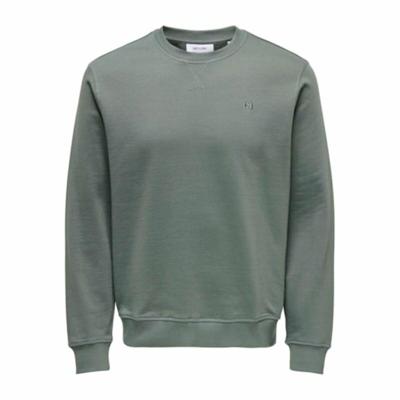Herensweater zonder Capuchon Only & Sons Onsdan Unshed Reg Crew Neck Donkergroen - Maat: L