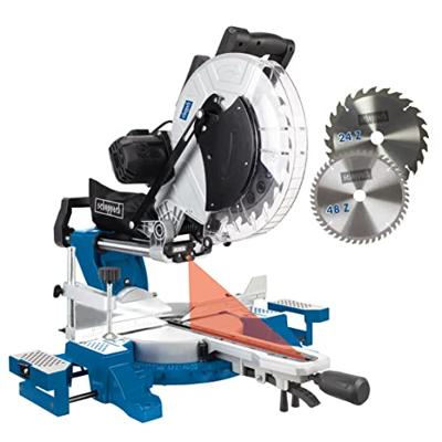 Scheppach Kapzaag Afkort- trekzaag 12" HM140Look verstek zagen 2000W zaagblad 305mm 3800 toeren