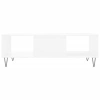 Salontafel 104x60x35 cm bewerkt hout wit - thumbnail