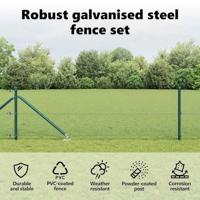 VidaXL Afrasteringspaal groen 10 x 0,6 m (12 x 12 mm gaas) - thumbnail