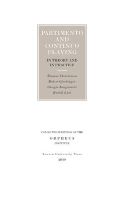Partimento and continuo playing in theory and in practice - Thomas Christensen, Robert Gjerdingen, Giorgio Sanguinetti, Rudolf Lutz - ebook Partimento and continuo playing in theory and in practice - Thomas Christensen, Robert Gjerdingen, Giorgio Sanguinetti, Rudolf Lutz - ebook