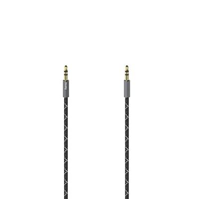 Hama Audiokabel, 3,5mm jack - 3,5mm jack, stereo, metaal, verguld, 1,5 m Mini jack kabel Zwart Hama Audiokabel, 3,5mm jack - 3,5mm jack, stereo, metaal, verguld, 1,5 m Mini jack kabel Zwart