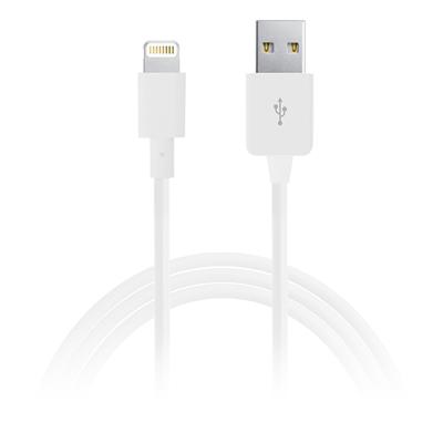 Puro Lightning-kabel 2,4 A voor iPhone iPod/iPad, wit