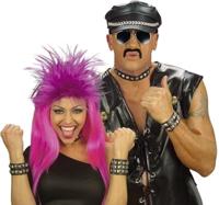 Armband met 2 lagen spijkers - thumbnail