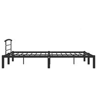 Bedframe metaal zwart 140x200 cm - thumbnail