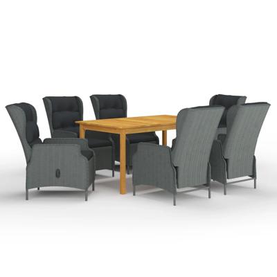 7-delige Tuinset lichtgrijs