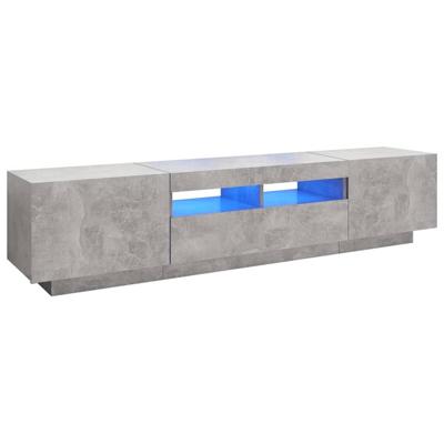 Tv-meubel met LED-verlichting 180x35x40 cm betongrijs