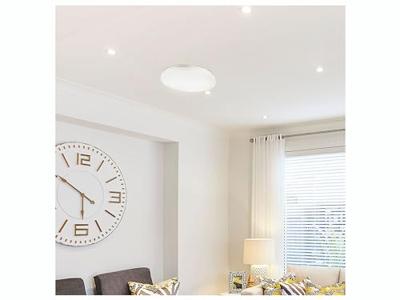 LED Plafondlamp Wit - 12W 1200lm - 3 Lichtkleuren instelbaar - Rond 23cm - Melkglas - Opbouw - Plafonniere - Voor binnen LED Plafondlamp Wit - 12W 1200lm - 3 Lichtkleuren instelbaar - Rond 23cm - Melkglas - Opbouw - Plafonniere - Voor binnen