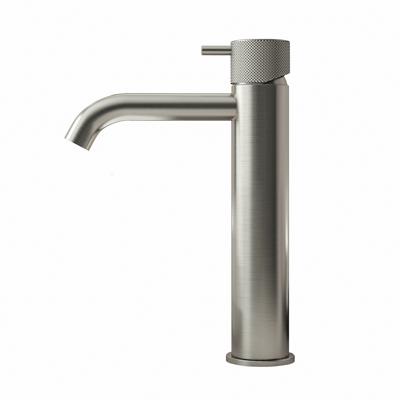 Hotbath Cobber X middelhoge wastafelmengkraan zonder waste geborsteld nikkel CX003MCGN