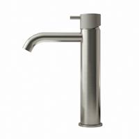 Hotbath Cobber X middelhoge wastafelmengkraan zonder waste geborsteld nikkel CX003MCGN - thumbnail