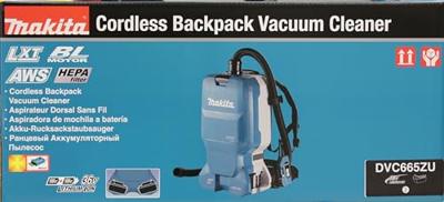 Makita DVC665ZU Accu Rugstofzuiger AWS 2x18V Basic Body
