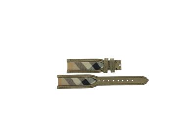 Horlogeband Burberry BU1075 Leder/Kunststof Bi-Color 18mm
