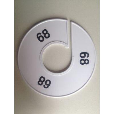 Maatring 11 cm wit/zwart 68