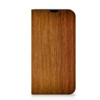 iPhone 13 Mini Book | Wallet Case | Donker Hout - thumbnail