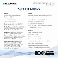 Blaupunkt Frankfurt RCM 82 Autoradio enkel DIN Aansluiting voor stuurbediening, Bluetooth handsfree, DAB+ tuner - thumbnail