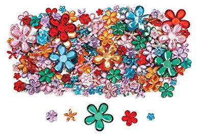 Colorations - gekleurde bloem strasstenen, 300st.