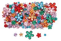 Colorations - gekleurde bloem strasstenen, 300st. - thumbnail