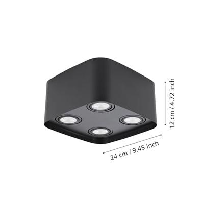 Eglo OpbouwspotZigbee Caminales-Z 4-lichts zwart - 99675