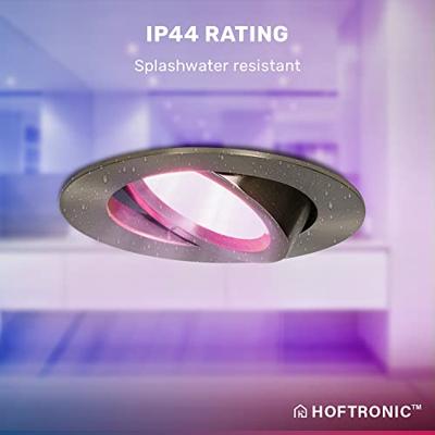 Set van 3 Rome smart inbouwspots - IP44 Waterdicht - 6 Watt 480 lumen - Kantelbaar - Lage inbouwdiepte 27mm - Wifi + Bluetooth - RGBWW - Google Home, Amazon Alexa en Siri - RVS - Voor binnen en buiten Set van 3 Rome smart inbouwspots - IP44 Waterdicht - 6 Watt 480 lumen - Kantelbaar - Lage inbouwdiepte 27mm - Wifi + Bluetooth - RGBWW - Google Home, Amazon Alexa en Siri - RVS - Voor binnen en buiten