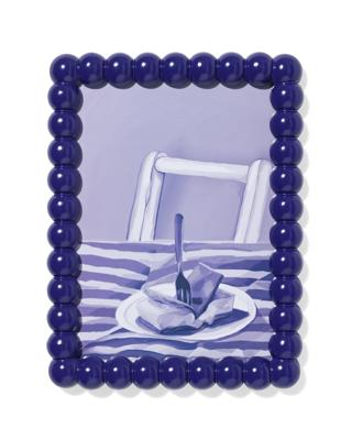 HEMA Fotolijst 15x20cm blauw hout bolletjes (blauw)