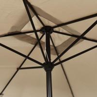 Parasol met metalen paal 300x200 cm taupe - thumbnail