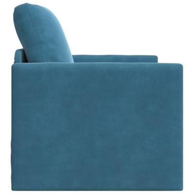 Vloerslaapbank met kussen Blauw 74 x 77 x 81 cm Fluweel