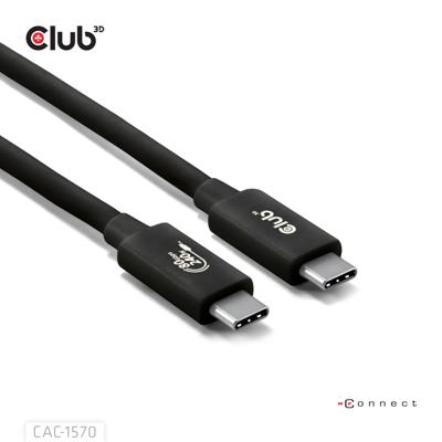 Club3D USB4 Gen 4x2 80Gbps 240W USB Type-C 1.2m USB-IF gecertificeerd Club3D USB4 Gen 4x2 80Gbps 240W USB Type-C 1.2m USB-IF gecertificeerd