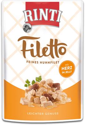 RINTI Filetto Chicken fillet with hearts - natvoer voor honden - 100g