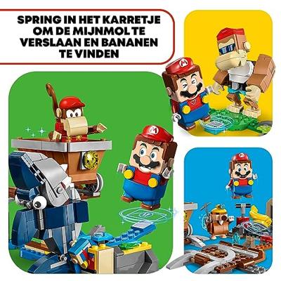Lego Super Mario 71425 Uitbreidingsset Diddy Kongs Mijnwagenrit - thumbnail