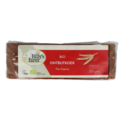 Billy's Farm Ontbijtkoek naturel bio 300 Gram Billy's Farm Ontbijtkoek naturel bio 300 Gram