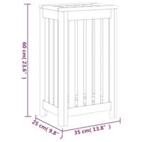 VidaXL Wasmand 35x25x60 cm massief teakhout - thumbnail