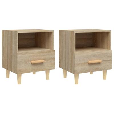Nachtkastjes 2 st 40x35x47 cm sonoma eikenkleurig