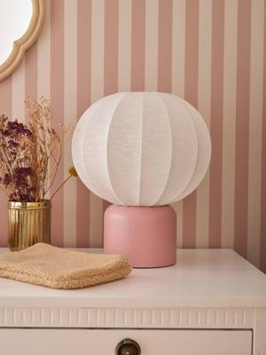 Tafellamp in bolvorm met metalen voet rozen