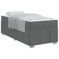 Bedframe met matras Donkergrijs 120 x 190 cm Stof - thumbnail
