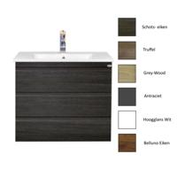 Onderkast Sanicare Q7 Drie Soft-Close Laden Greeploos 75x45 cm Belluno-Eiken Sanicare - thumbnail