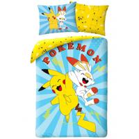 Pokémon Dekbedovertrek Pikachu & Scorbunny 140 x 200 cm (65 x 65 cm) - thumbnail