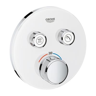 Grohe SmartControl Inbouwthermostaat - 3 knoppen - rond - wit 29151ls0
